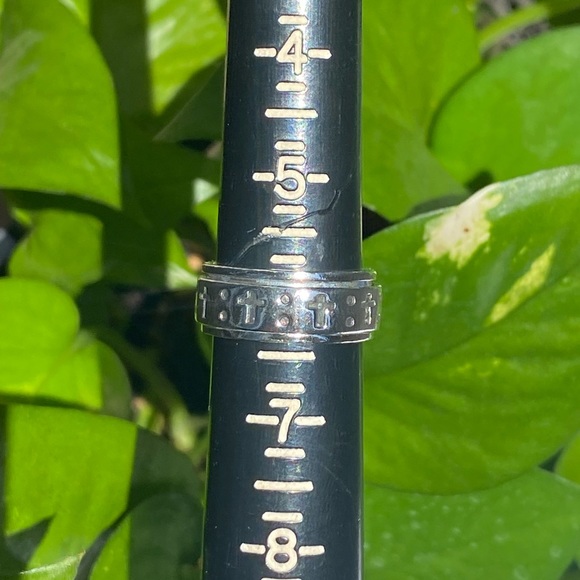 925 Sterling silver solid/heavy cross fidget ring✝️ - Picture 11 of 13